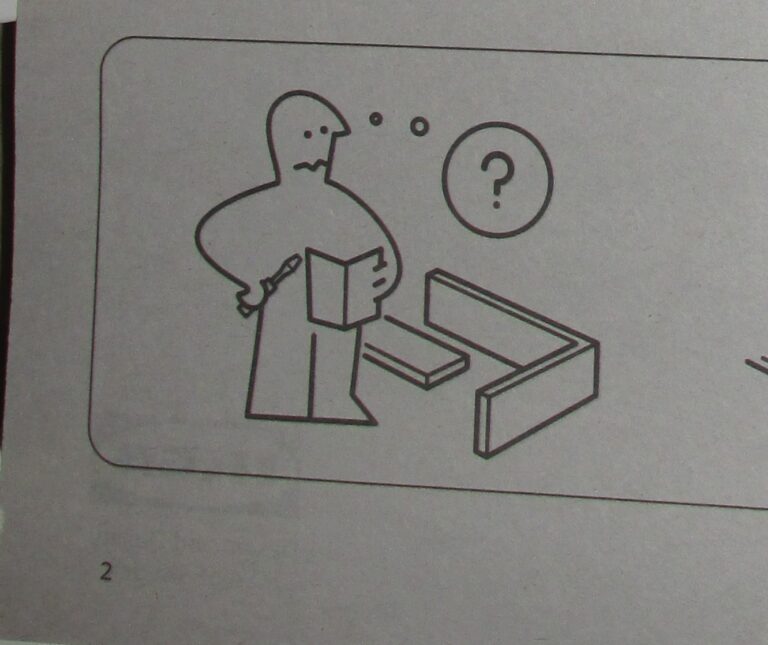 Persona no entiende manual de instrucciones para armar un mueble