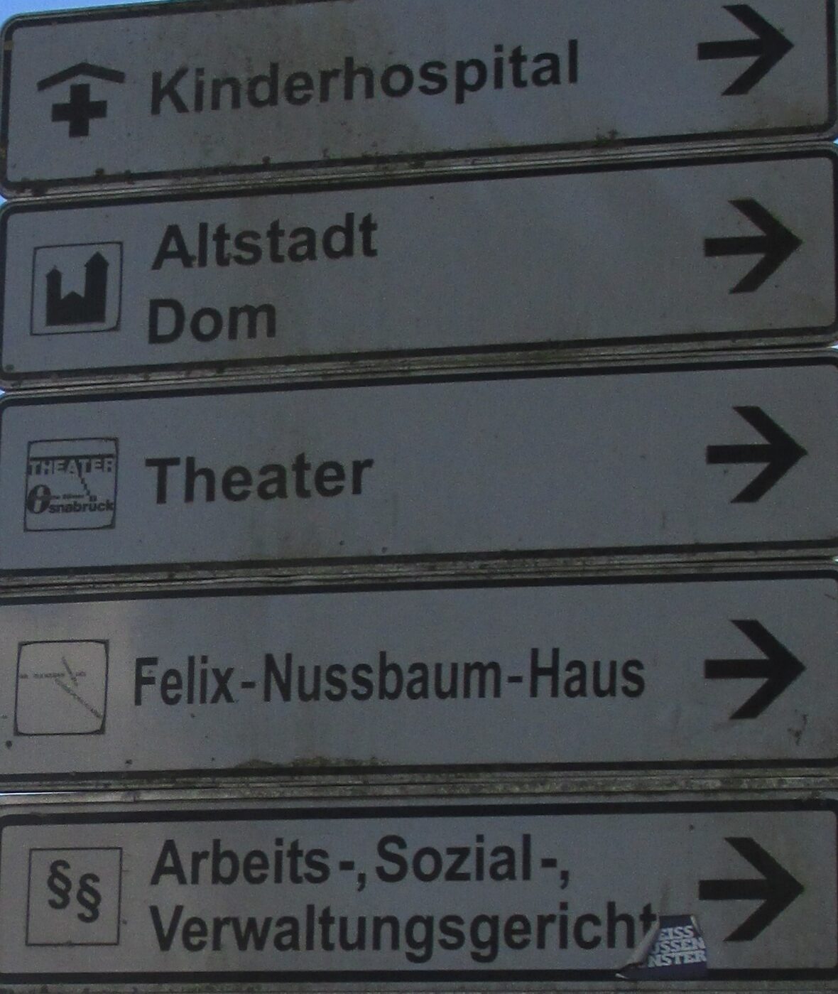 Señalética vial de Osnabrück